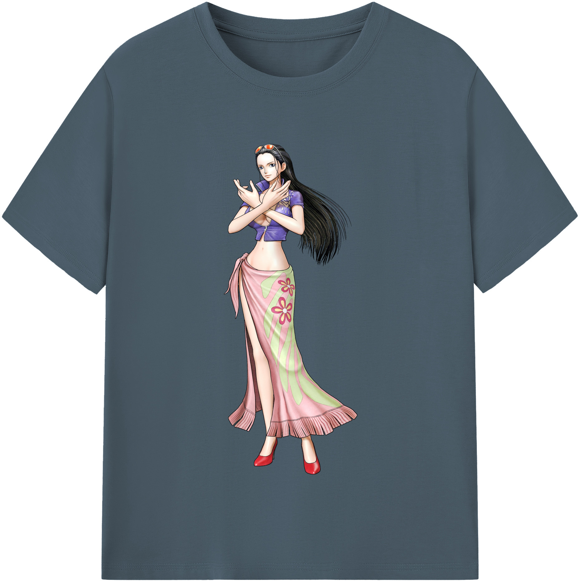 ワンピース ニコ・ロビン ONE PIECE Nico Robin 綿100％半袖Tシャツ（フロントプリント）
